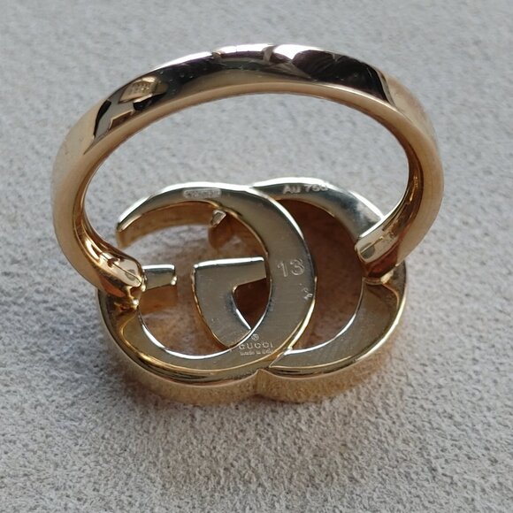 Gucci "GG" 18k gold ring size 6.5 - Picture 5 of 11